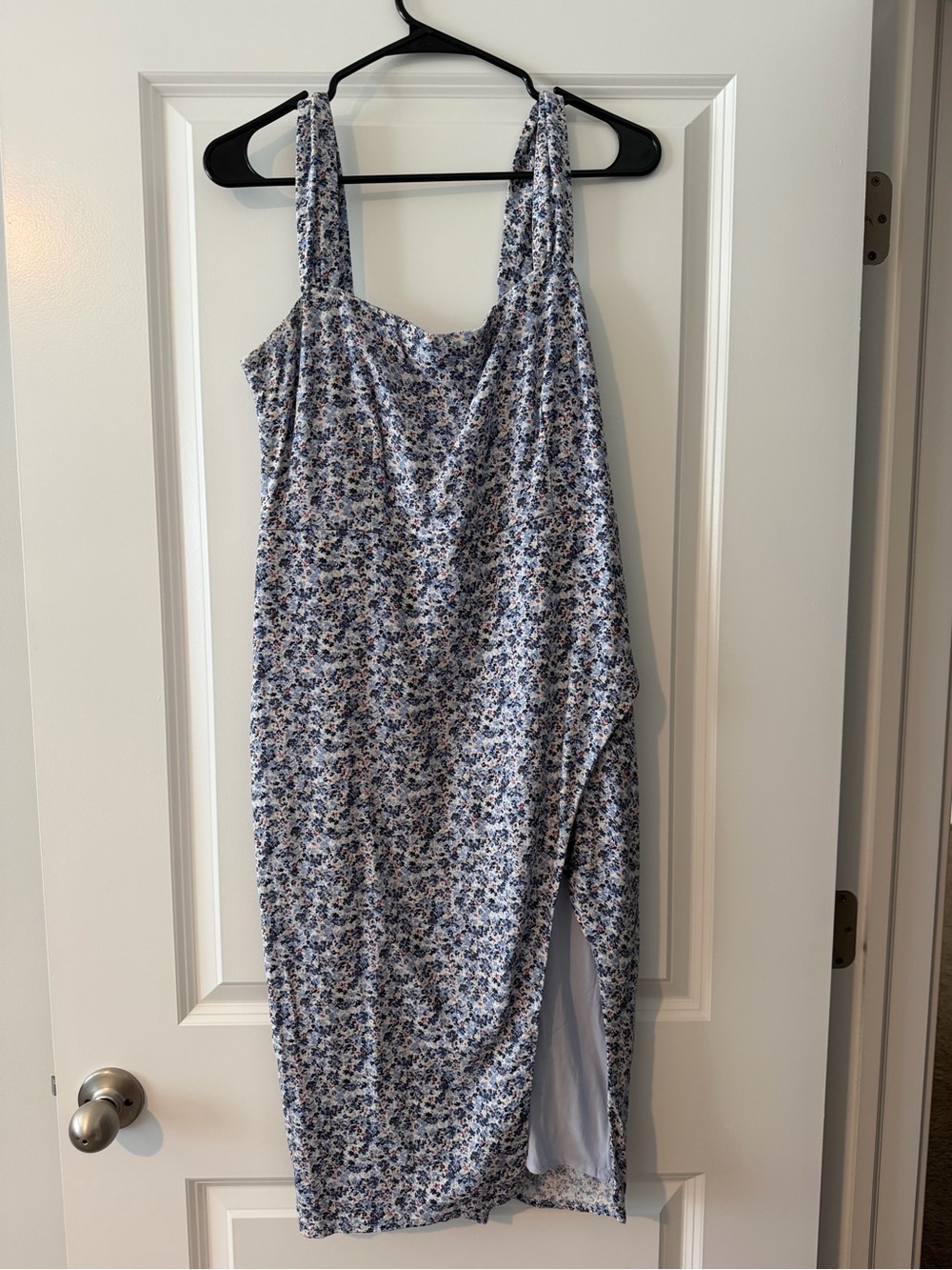 Abercrombie & Fitch Blue Floral Midi Slip Dress